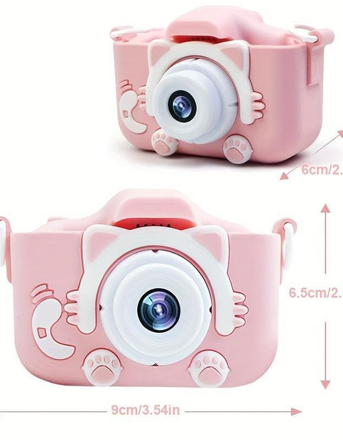 Load image into Gallery viewer, Compact Mini Digital Cameras, Portable Cute Cat Ear Shape Design Video Digital Camera with 32GB SD Card, USB Rechargeable Camera, Stocking Fillers Gift
