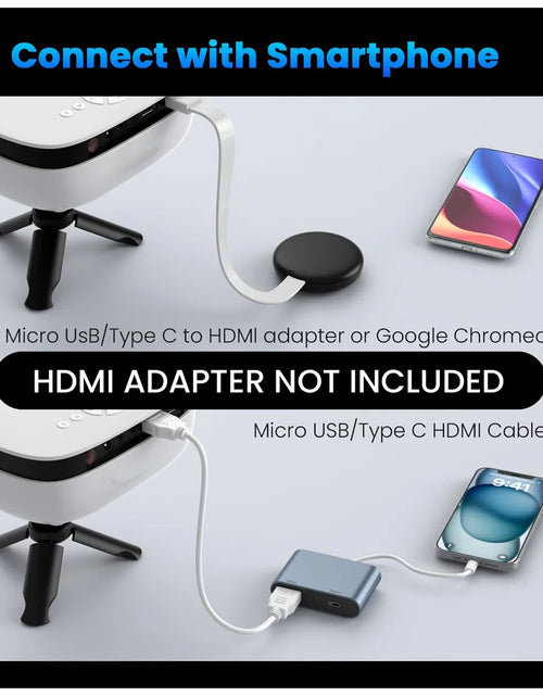 Load image into Gallery viewer, 1080P Mini Projector with Bluetooth,Keystone Correction,Up to Support 240&#39;&#39; Screen
