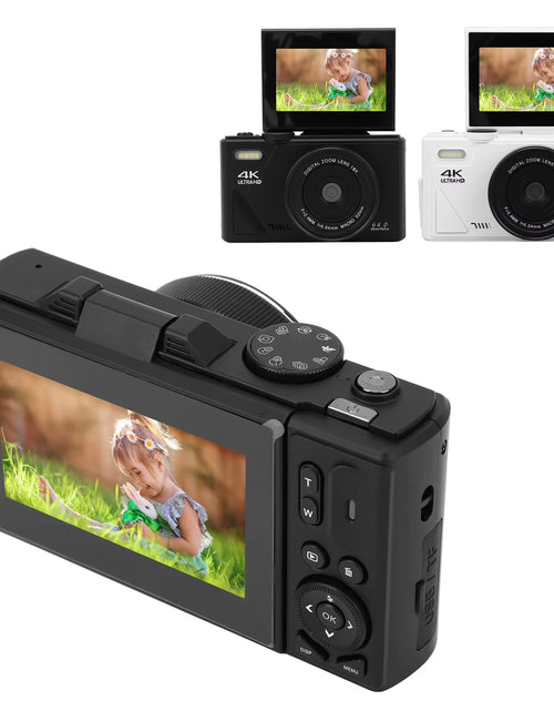 Load image into Gallery viewer, Digital Camera Autofocus Video Pause Function Retro Digital Camera 3 Inch Screen UHD 4K for Beginners for Photography
