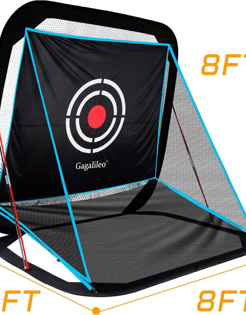 Load image into Gallery viewer, Golf Pop-Up Hitting Cage: 8X7X7Ft Practice Net with Target Portable Backyard Garage Training for Driving Chipping Swing Beginners &amp; Golf Enthusiasts
