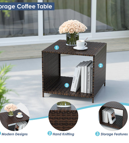 Balcony Furniture 5 Piece Patio Furniture Set, Outdoor Patio Chair , Khaki