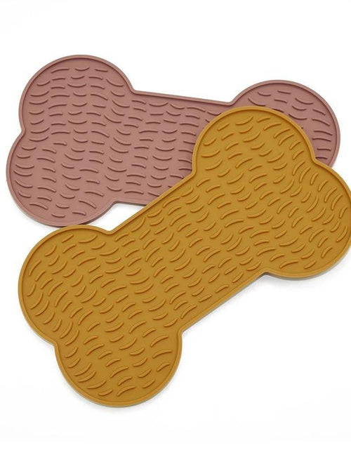 Load image into Gallery viewer, Dog Bone Slow Feeder Lick Mat - Reduce Anxiety and Boredom - Pet Supplies
