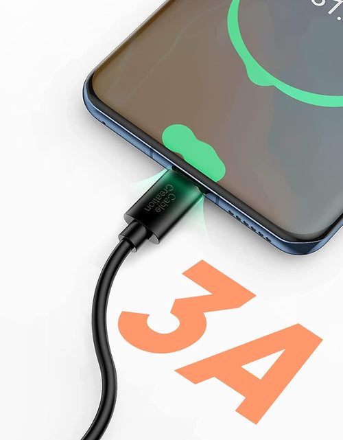 Load image into Gallery viewer, USB C to USB Cable Short  USB C to USB a Short 6 Inch USB C Cable Fast Charging 3A USB a to USB C Short 480Mbps Data for Power Bank Stylus Pen S21 S20 Pixel Gopro Hero 0.15M Black
