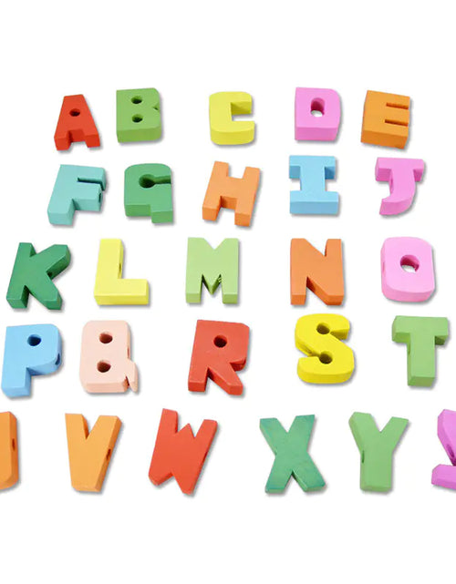 Load image into Gallery viewer, Wooden Bead Stringing Toy for Early Education
