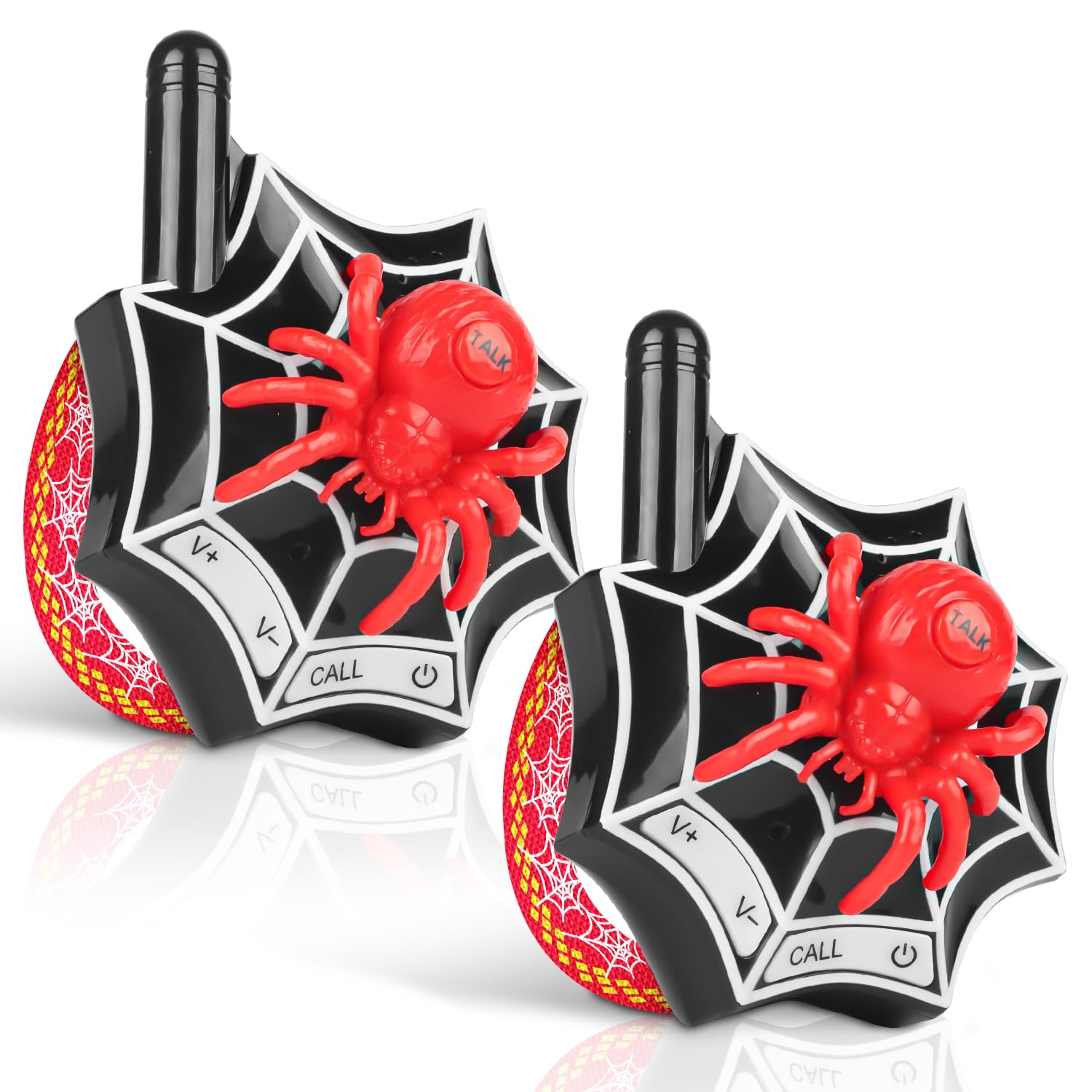 Walkie Talkies for Kids SpiderBoys Toys Ages for 4-6 6-8 Long Range 2 Way Radio Outdoor Games Kid Toys for 3 4 5 6 7 8 9 10 3-12 Year Old Boy Birthday Gift Halloween Christmas Stocking Stuffers 2 Pack