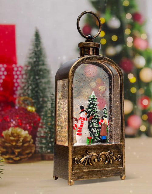 Load image into Gallery viewer, Musical Snowman Snow Globe Lantern with 8 Songs &amp; 6H Timer for Christmas Home Decoration Gifts
