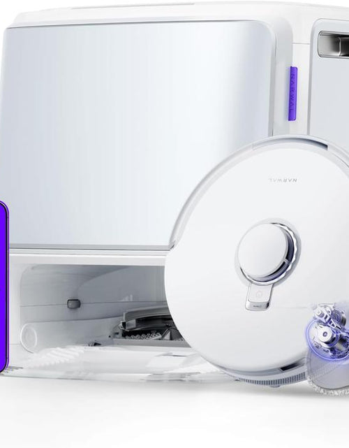 Load image into Gallery viewer, NARWAL Freo Z10 Robot Vacuum and Mop Combo, Tangle Free Robot Mop, 15,000Pa Suction, Adapts to Hard-To-Reach Areas, Self-Emptying, Mop Washing &amp; Drying, Obstacle Avoidance, for Pet Hair &amp; Hard Floor
