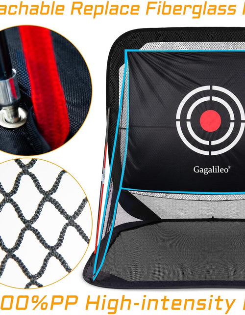 Load image into Gallery viewer, Golf Pop-Up Hitting Cage: 8X7X7Ft Practice Net with Target Portable Backyard Garage Training for Driving Chipping Swing Beginners &amp; Golf Enthusiasts
