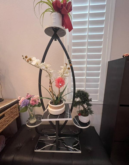Load image into Gallery viewer, Stylish Lotus Shape Plant Stand Indoor Tall Plant Shelf Metal Tiered Hanging Shelf, Wedding Flower Stands, Indoor Plant Stand, Wedding Decor, Home Decor Organiser Rack
