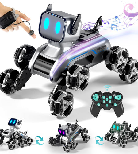 BLF FUN Remote Control Robot Boys Toys 6-8 8WD Gesture Sensing Stunt Rc Robot Dog for Kid Boys 8-12 RC Car Robot Toys for Boys 5-7Boys Christmas Birthday Gifts 8-12