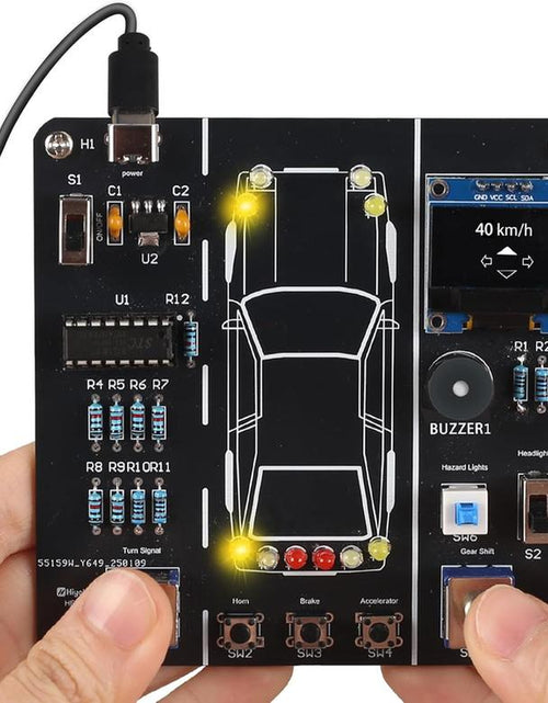 Load image into Gallery viewer, DIY Car Driving Simulation Soldering Practice Kit, STEM Electronics Project Car Driver Simulator Solder Project Kit for High School &amp; College Students Learning
