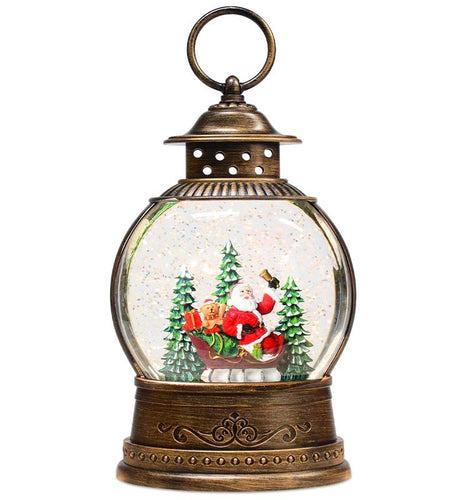 Musical Snow Globe Lantern for Christmas Festival Decor - Xmas Tree & Santa