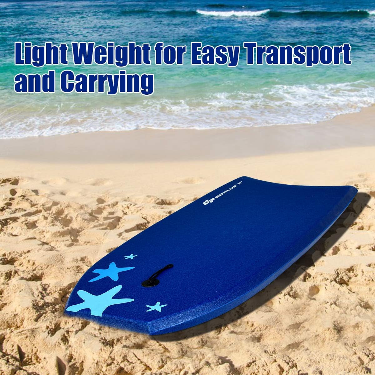 41''/37''/33'' Lightweight Body Board for Beach, Surf Board with EPS Core, XPE Deck, HDPE Slick Bottom, Wrist Leash, Bodyboard for Kids Adults Surfing
