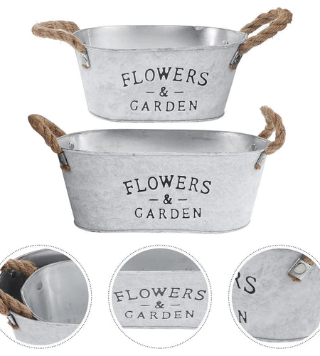 2 Pcs Garden Supplies Planting Flower Pot Artistic