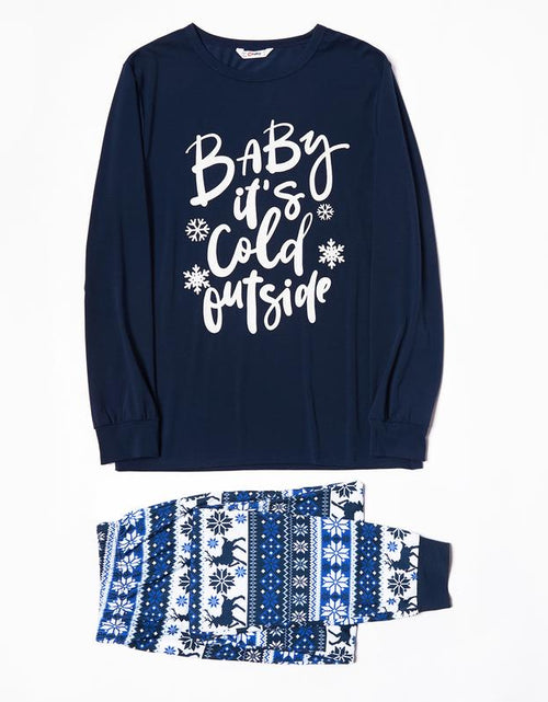 Load image into Gallery viewer, Patpat Mosaic Family Matching Letter Top Reindeer Pants Christmas Pajamas Sets (Flame Resistant) Spingtok
