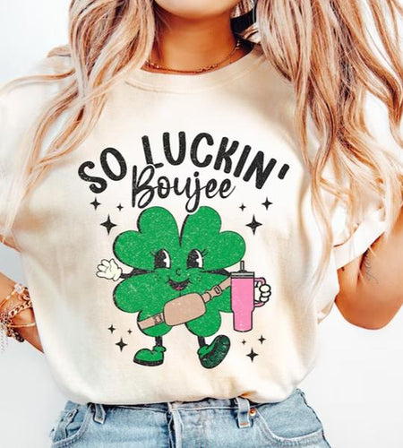 Luckin Boujee Shirt, St Patrick'S Shirt, St Patrick'S Day, Top Womenswear