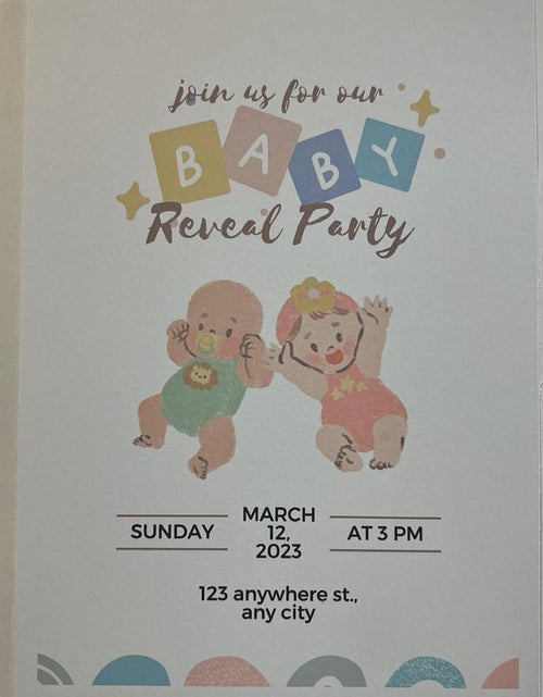 Load image into Gallery viewer, Baby Shower Invitation

