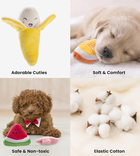 Dog Squeaky Toys, Plush Small Dog Toys for Dogs, Stuffed with Squeakers,12 Pcs Puppy Toys with a Carrying Bag for Small Medium Size