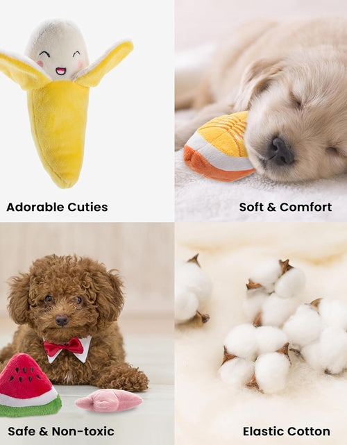 Load image into Gallery viewer, Dog Squeaky Toys, Plush Small Dog Toys for Dogs, Stuffed with Squeakers,12 Pcs Puppy Toys with a Carrying Bag for Small Medium Size
