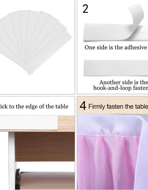 Load image into Gallery viewer, Pastel Rainbow Table Skirt Ruffle Party Tablecloth for Rectangle Table 6Ft Birthday Party Baby Shower
