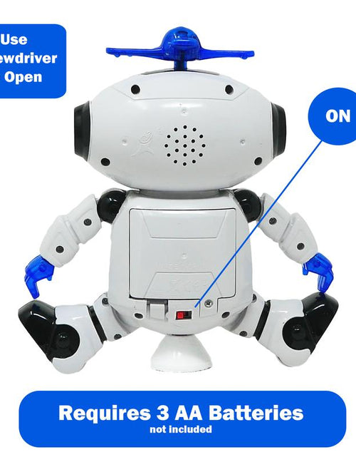 Load image into Gallery viewer, Dancing Robot with Lights and Sound 360 Degree LED Spinning
