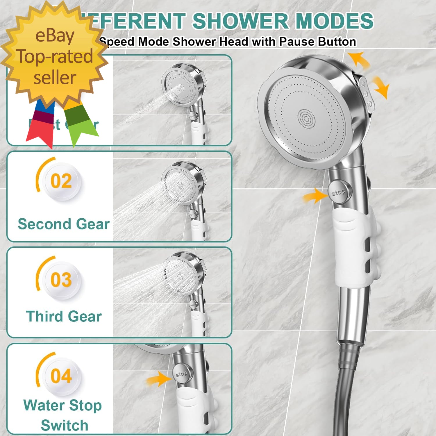 Portable Shower for Camping, Rechargeable Electric Camping Shower Pump