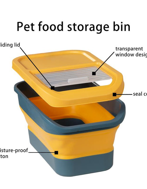 Load image into Gallery viewer, 10-13Lbs Dog Food Storage Container, Folding Pet Food Container with Lids, Scoop and Measuring Cup, Pet Food Storage Containers Dry Food for Dog, Cats and Other
