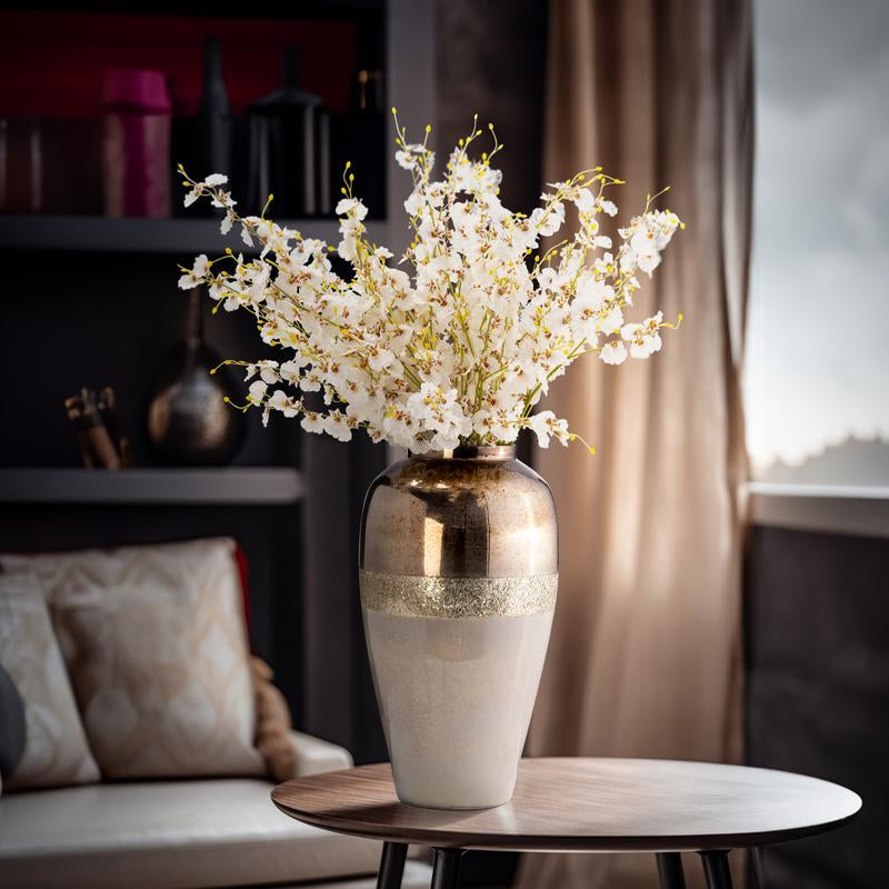 Sagebrook Home Modern Glam Glass Floor or Table Vase Decor Decorative