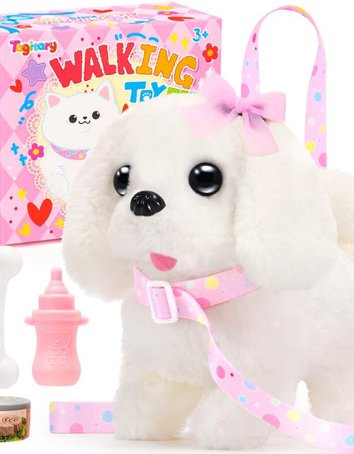 Load image into Gallery viewer, Plush Toys Walking Dog Toys That Can Walk, Bark and Wag Tail,Interactive Electronic Pet Toys Puppy with Leash,Easter Christmas Birthday Gift
