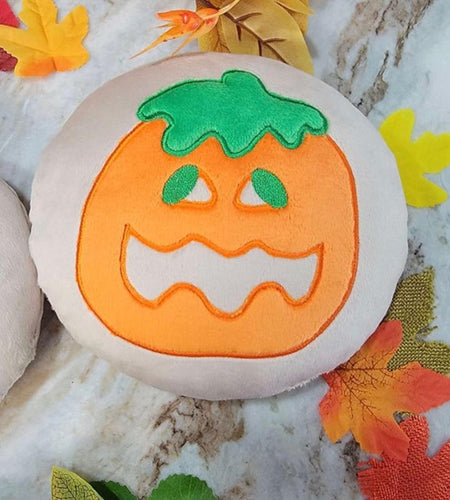 Kawaii Halloween Sugar Cookie Pillow |10 Inch Pumpkin, Black Cat & Ghost | Break & Bake Cookie Decor