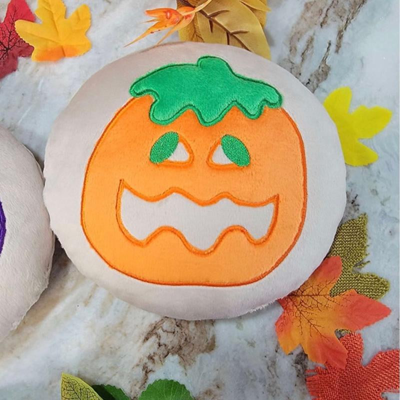 Kawaii Halloween Sugar Cookie Pillow |10 Inch Pumpkin, Black Cat & Ghost | Break & Bake Cookie Decor