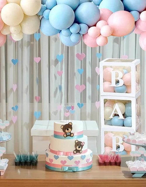 Load image into Gallery viewer, Gender Reveal Baby Shower Balloon Garland Arch Kit,176Pc Latex Balloon Box Decoration,Pink and Blue Balloon Decor,Baby Shower Balloon Party Decoration
