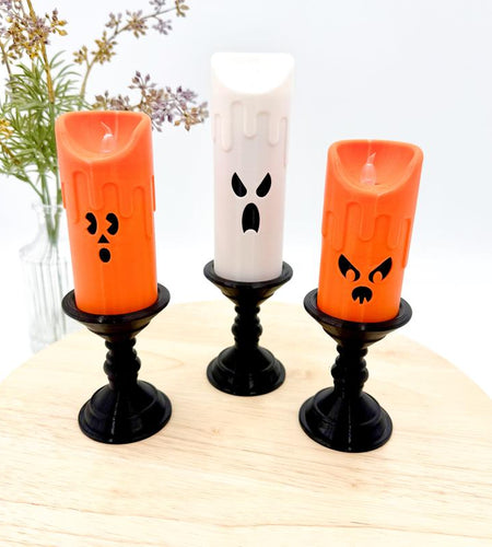 Spooky Candlestick Halloween Decor