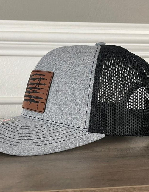 Load image into Gallery viewer, American Flag 2Nd Amendment Patriotic Leather Patch Hat
