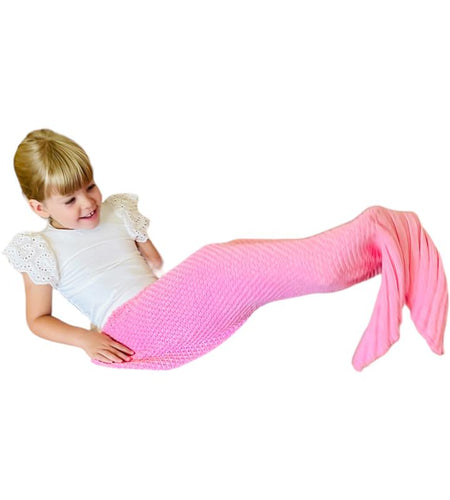 L.W. Clothing Company Baby & Toddler Mermaid Tail Blanket for Girls - Soft Knit, 35X20 Inches, Ideal for Nursery, Birthdays & Special Occasions Whimsy