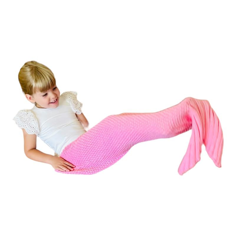 L.W. Clothing Company Baby & Toddler Mermaid Tail Blanket for Girls - Soft Knit, 35X20 Inches, Ideal for Nursery, Birthdays & Special Occasions Whimsy