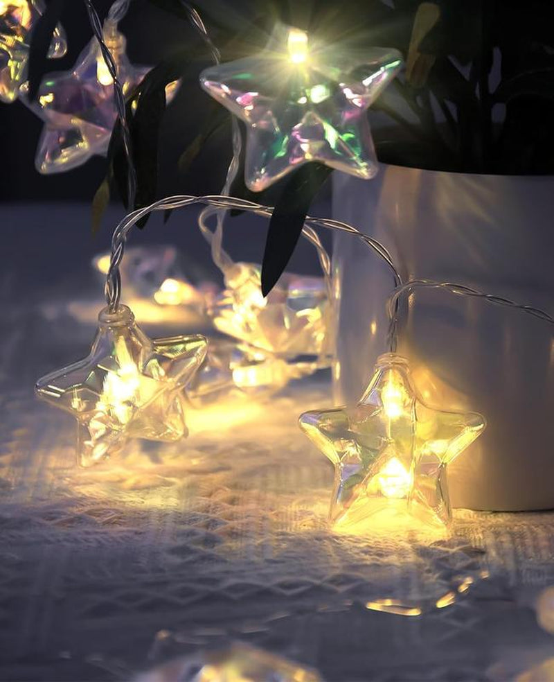 Star LED Fairy String Lights – Usb/Battery Powered 20 Twinkling Lights with Remote & 8 Modes | Waterproof & Durable Ambient Lighting for Tacky Christmas Tree Decor, Bedroom, Back to School Dorm, 4Th of July Party, Indoor/Outdoor Celebration