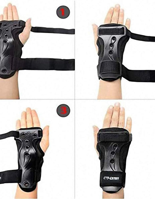 Load image into Gallery viewer, Skiing Gloves Roller Skating Wrist Palms Protective Gear Adjustable Gauntlets Wrist Guard Support for Snowboarding, Skateboard, Skating, Skiing
