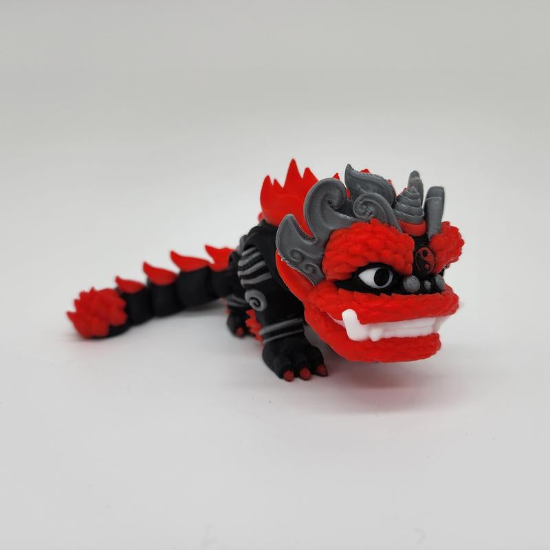 Chinese New Year Articulated Lion Figurine | Good Luck Good Fortune | Lunar New Year 2024