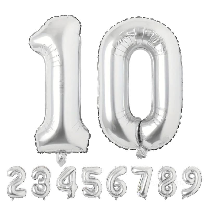 40 Inch Jumbo Number Foil Balloons, Birthday Party Decoration, Gold, Silver, Rose Gold, Foil Big Number Balloon for Birthday Party,Wedding, Engagement