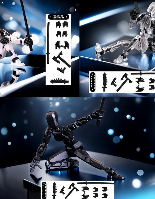 Load image into Gallery viewer, Assembled Finished Product 3-Piece Set of 3D Printed Multi-Joint Action Figures T13, Fully Movable Robot Model, Suitable for Stop-Motion Animation, Halloween Gifts and Christmas Gifts,Collectible Figurines Metal Anime Design Statues
