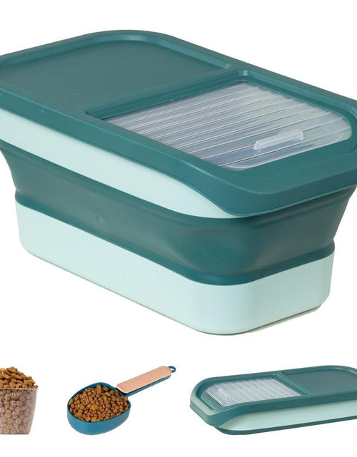 Load image into Gallery viewer, 10-13Lbs Dog Food Storage Container, Folding Pet Food Container with Lids, Scoop and Measuring Cup, Pet Food Storage Containers Dry Food for Dog, Cats and Other
