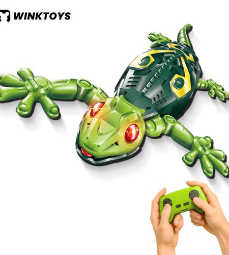 Wall Crawler Gecko, Winktoys Remote Control Toy, Electric Lizard Toy with LED Glowing Eyes, 360° Spin, Animal Toy, Fun Indoor Toy, Gift Idea, Party Toy, Cool Gifts, Family Fun