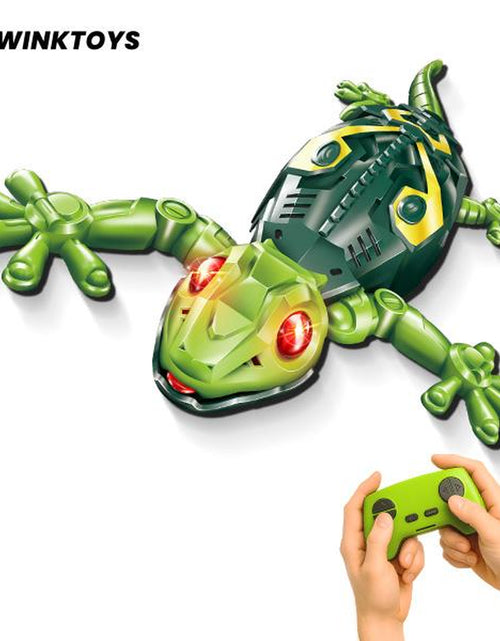 Load image into Gallery viewer, Wall Crawler Gecko, Winktoys Remote Control Toy, Electric Lizard Toy with LED Glowing Eyes, 360° Spin, Animal Toy, Fun Indoor Toy, Gift Idea, Party Toy, Cool Gifts, Family Fun
