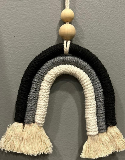 Load image into Gallery viewer, Rainbow Hanger - Baby Shower Gifts - Boho Decoration - Macramé -
