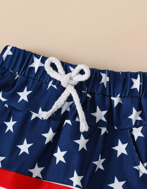 Load image into Gallery viewer, Baby Boy 4Th of July Independence Day Toddler Shorts Outfit Red Pants Clothing Sets Clothing Baby Boy Clothes Products #Springtok
