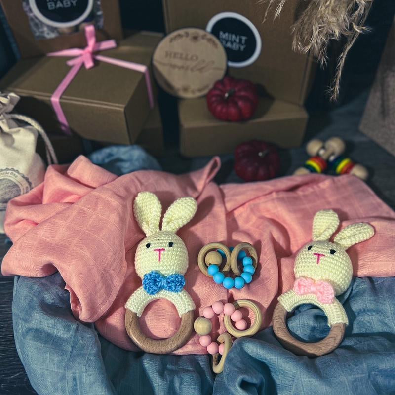 Mintbaby Pink Bunny Set Cotton