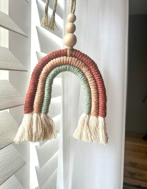 Load image into Gallery viewer, Rainbow Hanger - Baby Shower Gifts - Boho Decoration - Macramé -
