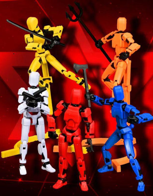 Load image into Gallery viewer, Assembled Finished Product 3-Piece Set of 3D Printed Multi-Joint Action Figures T13, Fully Movable Robot Model, Suitable for Stop-Motion Animation, Halloween Gifts and Christmas Gifts,Collectible Figurines Metal Anime Design Statues

