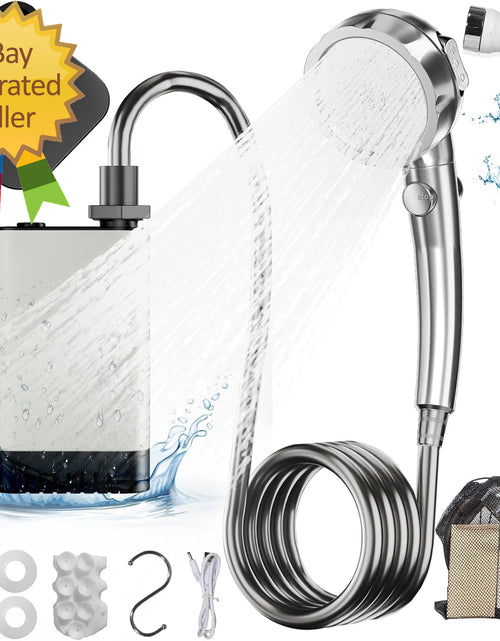 Load image into Gallery viewer, Portable Shower for Camping, Rechargeable Electric Camping Shower Pump
